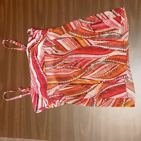 Croft and Barrow Swim Top w Sheer Midriff Size 12 - Picture 2 of 3